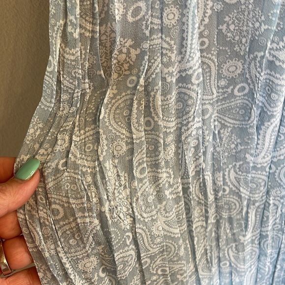 ZARA women’s crinkle accordion pleat semi sheer wide pull on pants with shorts M - Picture 4 of 10